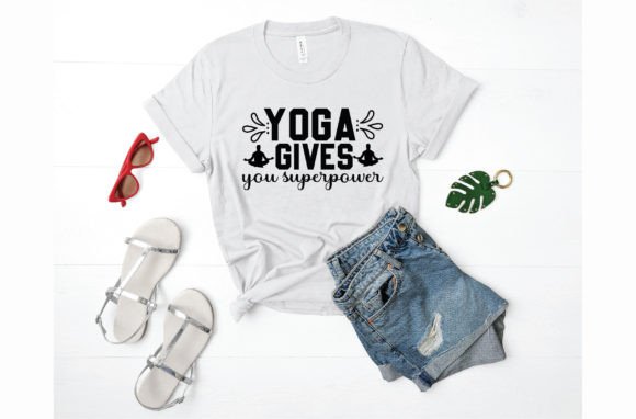 Yoga Gives You Super Power Graphics Freebies